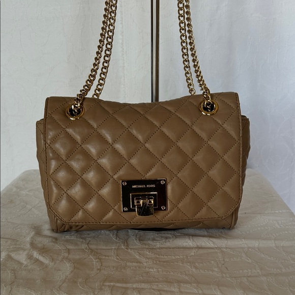 Michael Kors Brown Quilted Shoulder Bag - Picture 2 of 16
